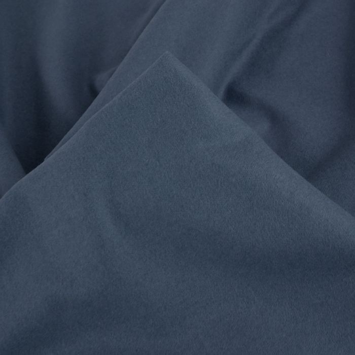 Tissu flanelle coton uni - bleu denim x 10 cm
