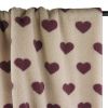 Tissu fausse fourrure Teddy mouton coeur - pourpre x 10 cm