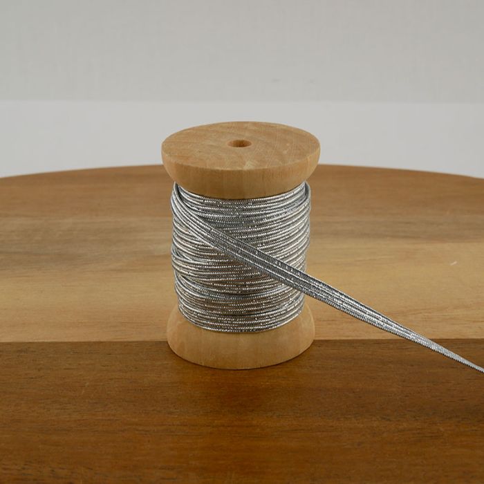Élastique plat lurex 4 mm x 10 cm