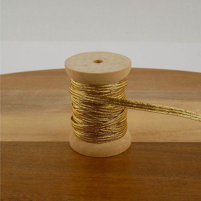 Élastique plat lurex 4 mm x 10 cm