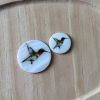 Bouton nacre 2 trous imprimé colibri