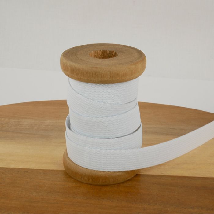Élastique plat maille blanc x 10 cm