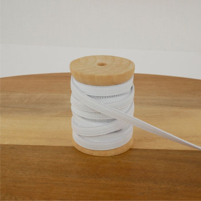 Élastique plat maille blanc x 10 cm