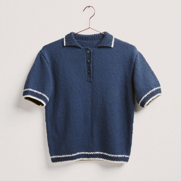 Kit tricot polo modèle 03 bicolore Lovewool 20 - Rico design