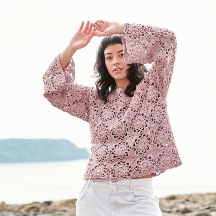 Kit crochet pull modèle 23 Lovewool 20 - Rico design