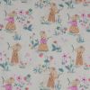 Tissu popeline coton souricettes - écru x 10 cm