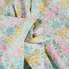 Tissu jersey fin fleurs pastel - écru x 10 cm