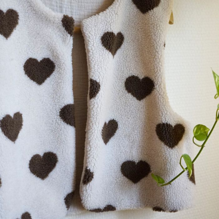 Kit couture Gilet de berger à coeurs Rabat - Ikatee