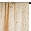 Tissu double gaze brindilles dorées - rose nude x 10 cm