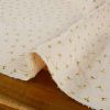 Tissu double gaze brindilles dorées - rose nude x 10 cm