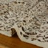Tissu lin viscose motif léopard - beige x 10 cm