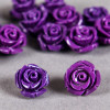 Fleur en poudre de nacre 12 mm violette x1