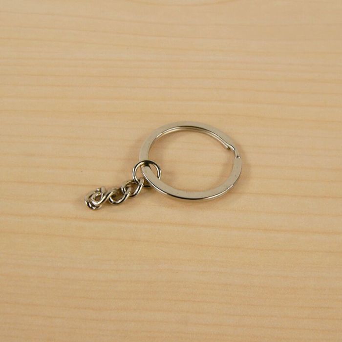 Anneau de porte-clé avec chaîne 30 mm - Atelier de la création