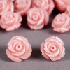 Fleur en poudre de nacre 12 mm rose clair x1