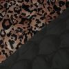 Tissu matelassé doudoune léopard - marron x 10 cm