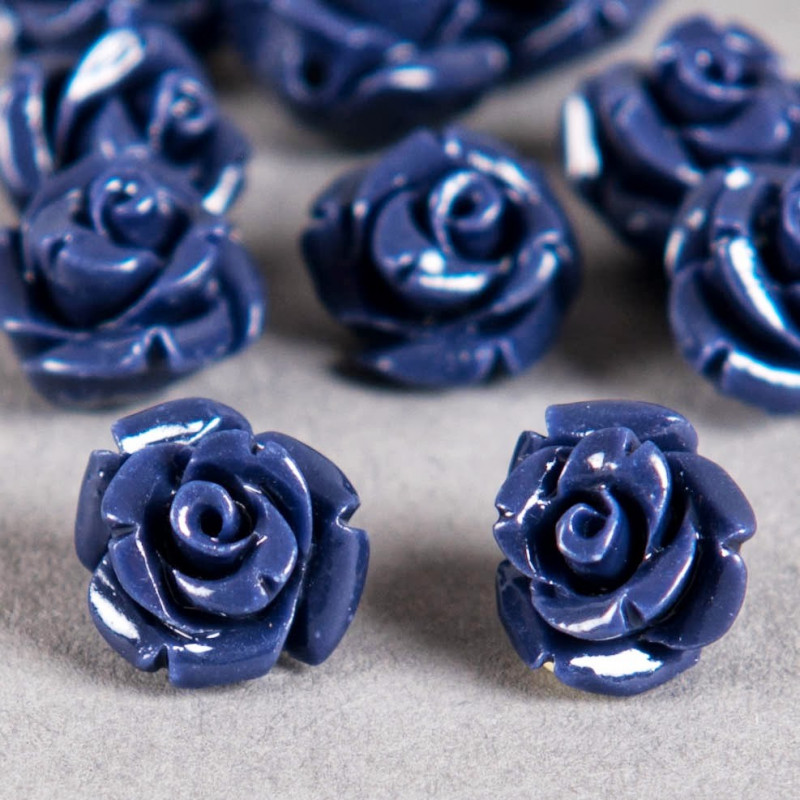 Fleur en poudre de nacre 07 mm bleu nuit - Atelier de la Création