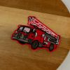 Ecusson thermocollant camion de pompiers - rouge