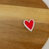 Ecusson thermocollant coeur - rouge