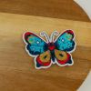 Ecusson thermocollant papillon céleste - doré