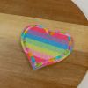 Ecusson thermocollant coeur paillettes - multicolore