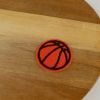 Ecusson thermocollant ballon basketball - orange