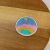 Ecusson thermocollant paysage lune - pastel