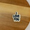 Ecusson thermocollant I Love You - écru
