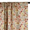 Tissu jersey fin fleurs d'automne - écru x 10 cm