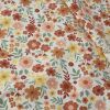 Tissu jersey fin fleurs d'automne - écru x 10 cm
