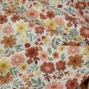 Tissu jersey fin fleurs d'automne - écru x 10 cm