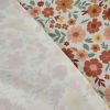 Tissu jersey fin fleurs d'automne - écru x 10 cm