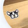 Ecusson thermocollant petit chien noir et blanc