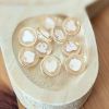 Bouton transparent coeur blanc cassé 11 mm x 1