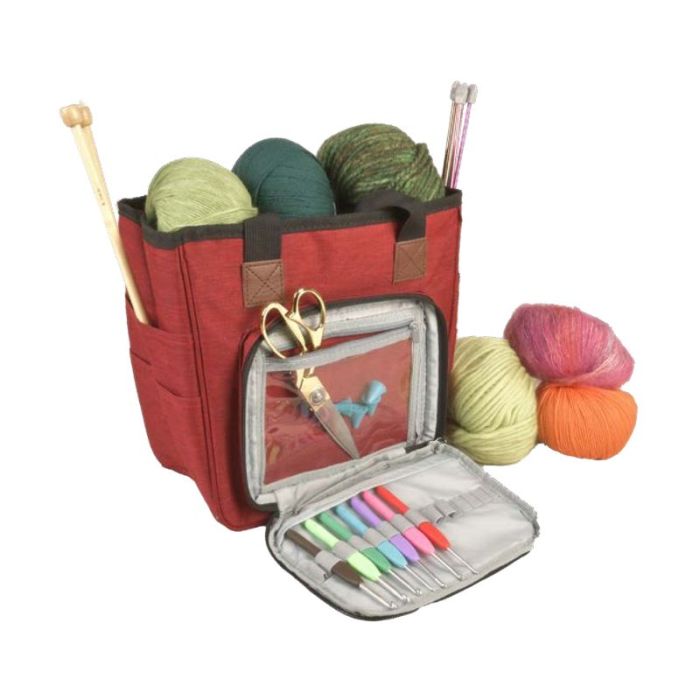 Sac à tricot ou crochet 26 x 23 cm