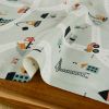 Tissu popeline coton circuit chantier - gris clair x 10 cm