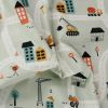 Tissu popeline coton circuit chantier - gris clair x 10 cm