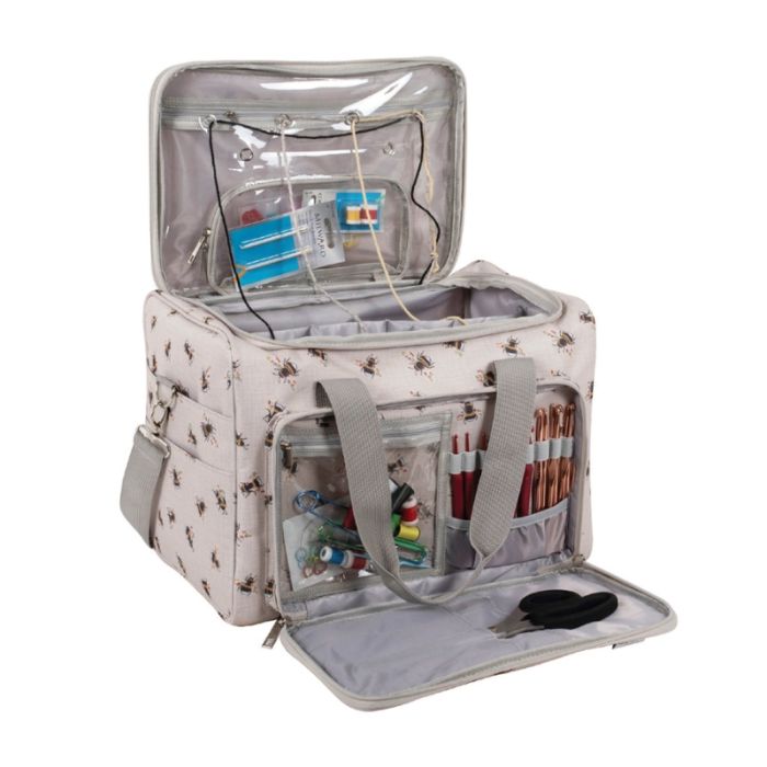 Sac de rangement pour tricot et crochet - abeilles