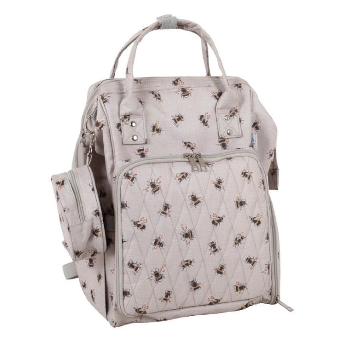 Sac à dos de rangement pour tricot et crochet - abeilles