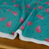 Tissu maillot de bain pastèques - bleu canard x 10 cm