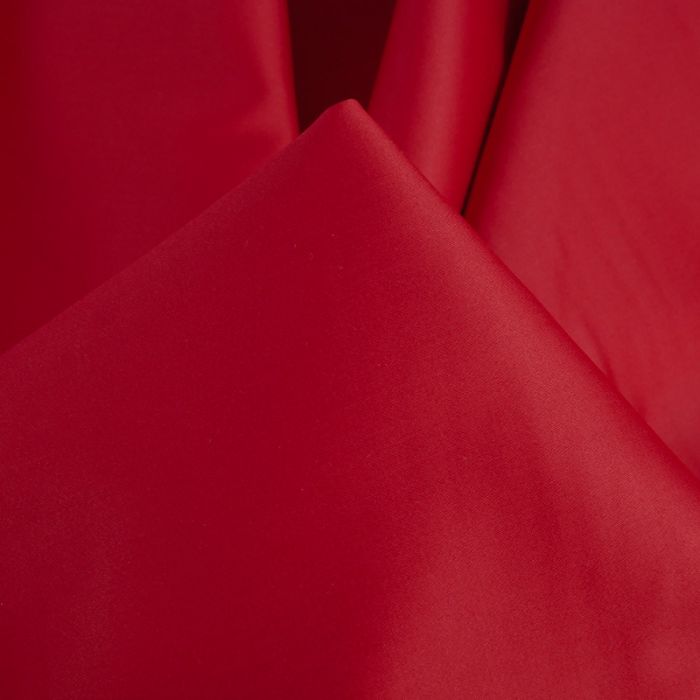 Tissu satin coton uni - rouge x 10 cm