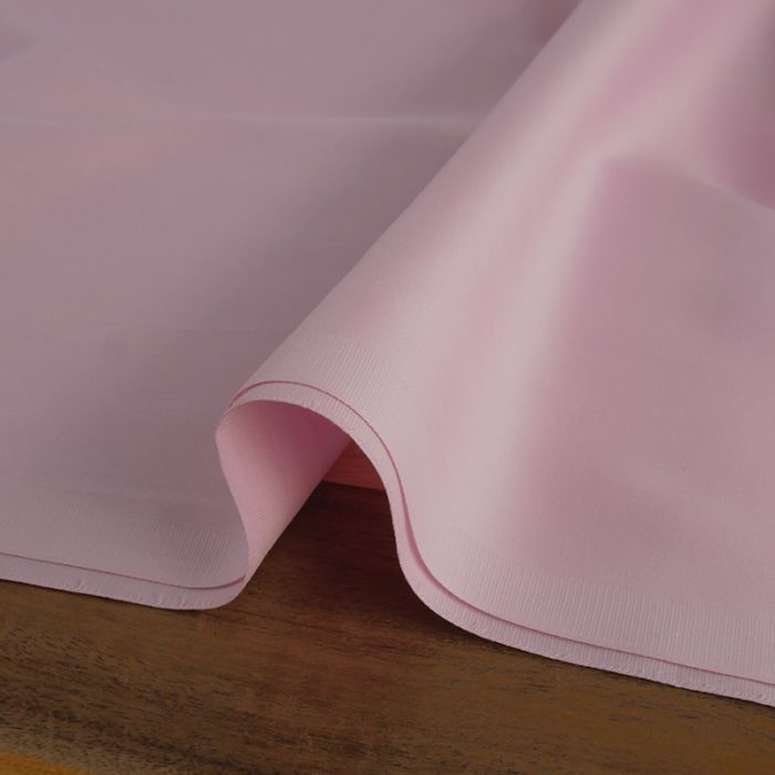 Tissu satin coton uni - rose clair x 10 cm