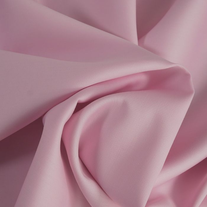 Tissu satin coton uni - rose clair x 10 cm