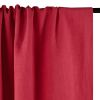 Tissu lin lavé uni - rouge x 10 cm