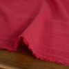 Tissu lin lavé uni - rouge x 10 cm