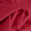 Tissu lin lavé uni - rouge x 10 cm