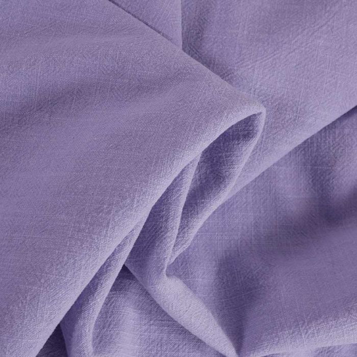 Tissu lin lavé uni - violet lilas x 10 cm