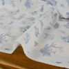 Tissu batiste coton toile de jouy - bleu x 10 cm
