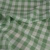 Tissu voile coton vichy plumetis - vert sauge x 10 cm