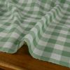 Tissu voile coton vichy plumetis - vert sauge x 10 cm
