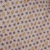 Tissu double gaze matelassée réversible fleurs indiennes - violet x 10 cm